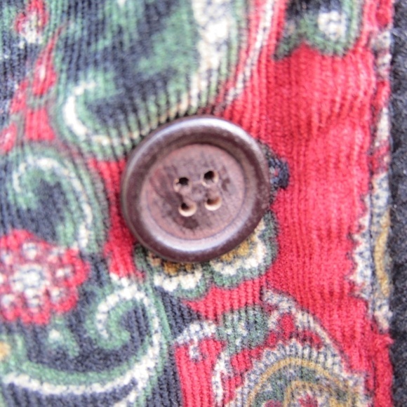 Orvis jacket Women's L?? Paisley Corduroy Button up Patchwork Pokects Grannycore - Picture 4 of 12